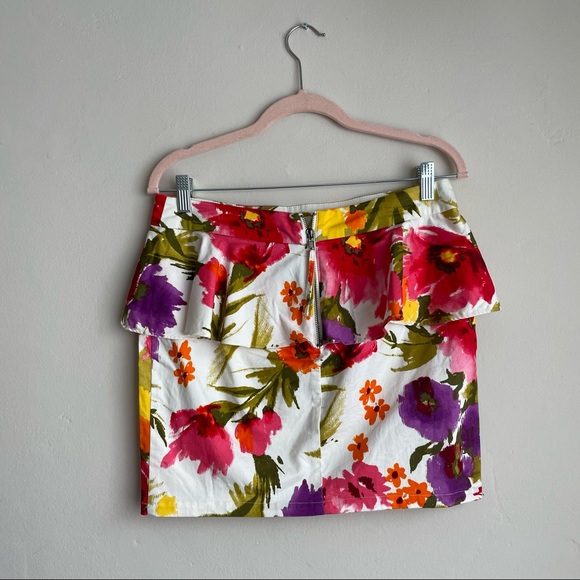 Forever 21 Colorful Floral Peplum Skirt - Picture 3 of 6